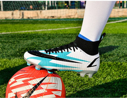 2025 New Long Nail Large Size Football Shoes Teenager Ankle Anti-slip Training Latest Sneakers FG/TF Soccer Shoes