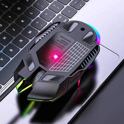 3200DPI ergonomikus vezetékes gamer egér, USB számítógépes gamer egér RGB háttérvilágítással, 6 gombos LED-es csendes egér PC-hez és laptophoz
