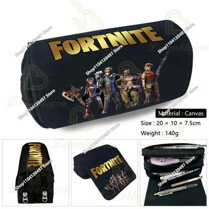 Estuche escolar Fortnite Victory Royale para niños y niñas, estuche para lápices de gran capacidad con Peely, Llama y héroes, caja para bolígrafos infantil, bolsa para niños y adolescentes