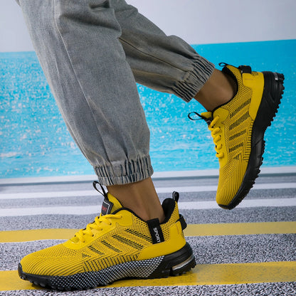 Men's Running Shoes, Lightweight Breathable Jogging Sport Shoes, Male Lace-up Fashion Comfort Non-Slip Casual Sneakers for Men