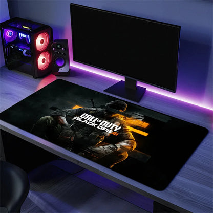 COD Call Of Duty Black Ops 6 Ghost For PC Large MousePads Desk Gaming Mouse Pad Stitched Edges Non-Slip Rubber Base Extended