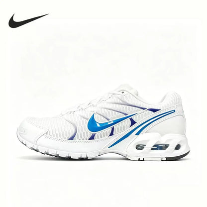 Nike Air Max Torch 4, chaussures de course décontractées à tige basse, confortables et polyvalentes, modèle unisexe, blanc et bleu, 343851-104.