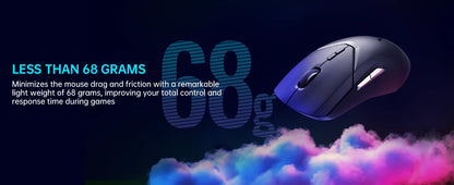 Mouse da gaming wireless Rapoo VT9PRO PAW3398 68g cablato programmabile ergonomico 26000DPI Type C ricaricabile accessorio per PC gamer