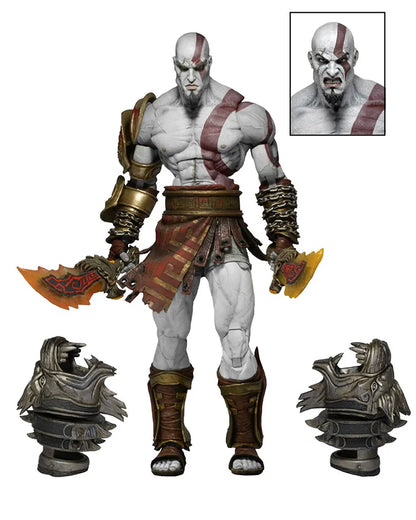 18CM Boxed NECA God of War Sparta Ghost Kratos Father Son Edition Atreus Action Doll Model Joint Mobile Toy Gift