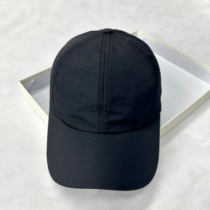 Summer Quick-dry Baseball Cap for Men Sun Hat Solid Color 100% Polyester Adjustable Cool Outdoor Riding Hiking Caps for Male