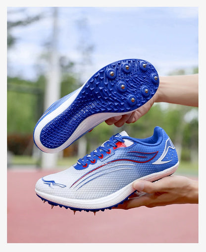 High Quality Men Women Track and Field Shoes Youth Anti-Slip Sneakers Outdoor Professional Jumping Running Shoes Student Trainers