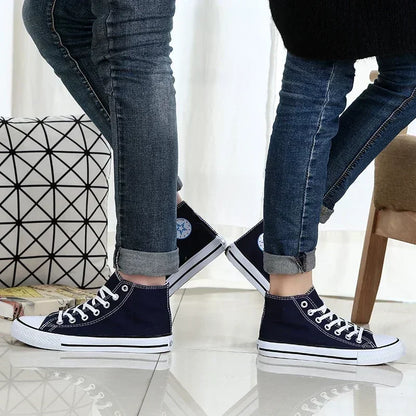 Baskets montantes classiques confortables, chaussures de sport plates, chaussures de marche confortables, mode respirante, toile de loisirs canisée, nouveau