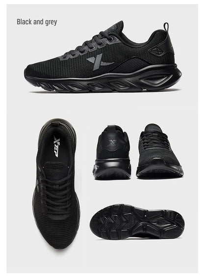 Zapatillas de running Xtep para hombre 2025 primavera, zapatillas deportivas absorbentes del sudor, resistentes al desgaste y estables, sneakers deportivos 880119115131