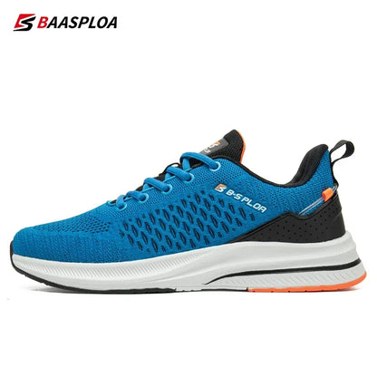 Baasploa Scarpe da running uomo nuove in mesh traspirante, sneakers sportive taglie forti 41-48, scarpe casual classiche da uomo antiscivolo per outdoor, comfort elevate