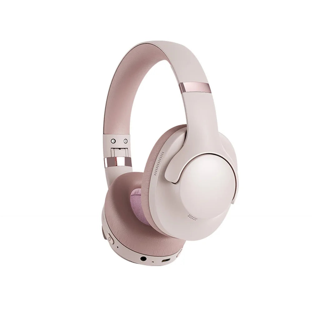 Casque audio à réduction de bruit ANC, écouteurs Bluetooth, casque sans fil supra-auriculaire, stéréo HiFi, 50 heures d'autonomie, latence de 0,04s, appel AUX