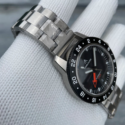 STEELFLIER Official SF793 Luxury GMT Mechanical Wristwatch Steel Bezel NH34 Movement Super Luminous 20Bar Waterproof Dive Watch