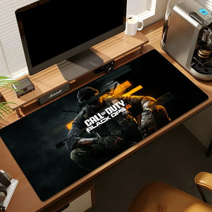 COD Call Of Duty Black Ops 6 Ghost For PC Large MousePads Desk Gaming Mouse Pad Stitched Edges Non-Slip Rubber Base Extended