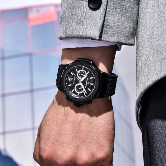 Relojes de cuarzo para hombre PAGANI DESIGN: cronógrafo deportivo de lujo, hermético, con agujas luminiscentes y cristal de zafiro con tratamiento antirreflectante