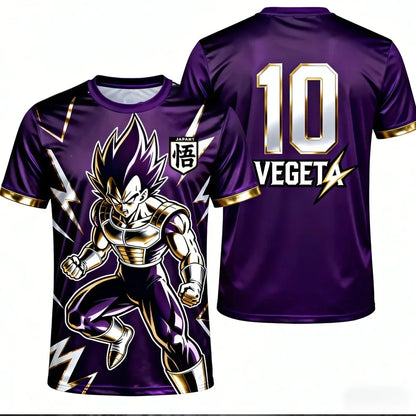 2026 Summer Dragon Ball  T-shirt Men's Breathable 3D Printed Casual Family Unisex Kids Sports Football Training Jersey