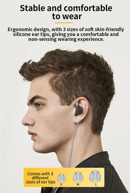 KZ ZS10 Pro X kabelgebundene In-Ear-Ohrhörer HiFi-Bass-Monitor-Earbuds mit abnehmbarem Kabel und Mikrofon