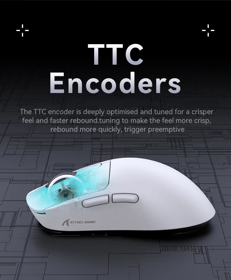 ATTACK SHARK X3 Three-mode Mouse 1K Hz, X3Pro Bluetooth Wireless Mouse 4K Hz Lightweight, PAW3395, 650IPS Mobile Speed