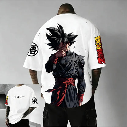 Plus Size Dragon Ball Anime Printed Men and Women T-shirt Casual Parent Child Top Fashion Street Wear Harajuku Style Y2K Summer