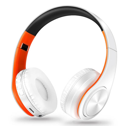 Casque Bluetooth pliable supra-auriculaire avec microphone sans fil, prise en charge de la carte TF pour la musique et les appels téléphoniques (V5.3)