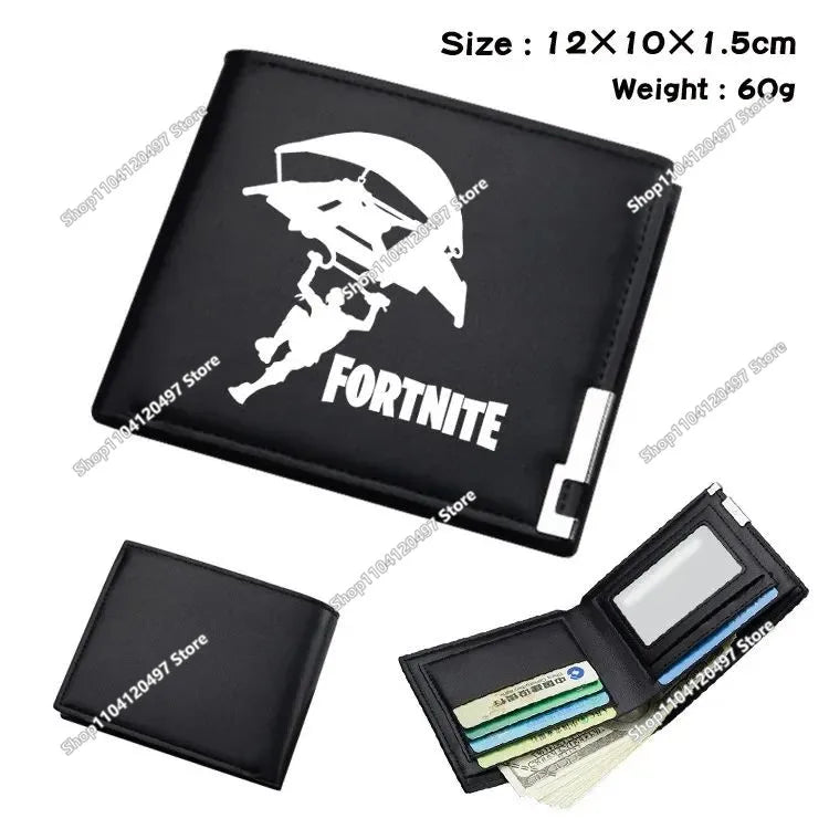 Fortnites Wallets for Kids Anime Fortress Night Wallet Cartoon Card Holder Bag Leather Short Purse Fashion Fold Purses Boys Gift