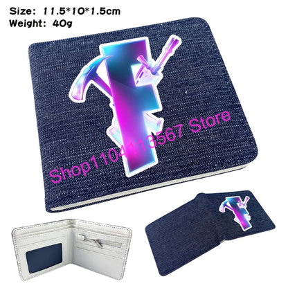 Fortnited Anime Figures Wallet Victory Royale PU Leather Purse Coin Holder Money Clutch Wristlet Cover Wallet Card Holder