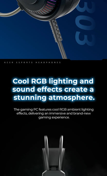 RGB kabelgebundene Gaming-Ohrhörer mit Mikrofon – Low-Latency-Surround-Sound-Gaming-Headset mit cooler RGB-Beleuchtung, Geräuschisolierung und komfortabler Passform
