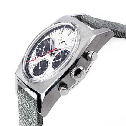 Sugess 37mm Men's Pilot Watches Original ST19 Chronograph Swanneck Mechanical Wristwatches Dome Sapphire Crystal Force Army 2024