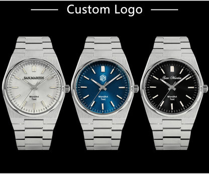 San Martin klassische Herrenuhr 40mm Miyota 9015 Luxus-Dresswatch Automatik-Mechanikuhr mit Schnellwechselarmband SN0023 Reloj