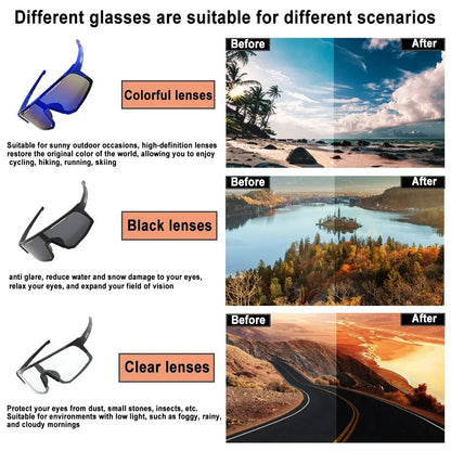 giant long-distance Cycling Glasses super light Men WomenAnti-Fog UV400 Protection MTB Bike Glasses with case