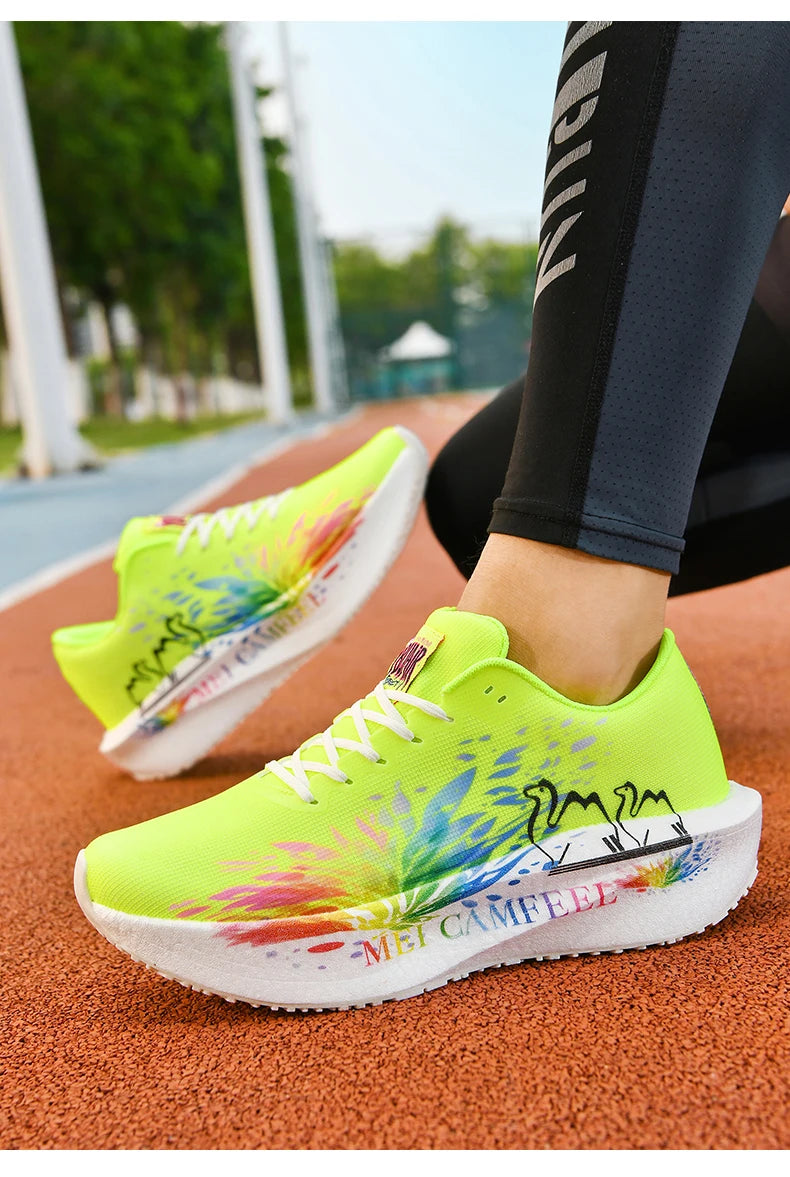 Scarpe da running 2026 con nuovo motivo Eagle, piastra in carbonio, scarpe sportive da maratona ultraleggere, traspiranti e ammortizzate per allenamento di corsa