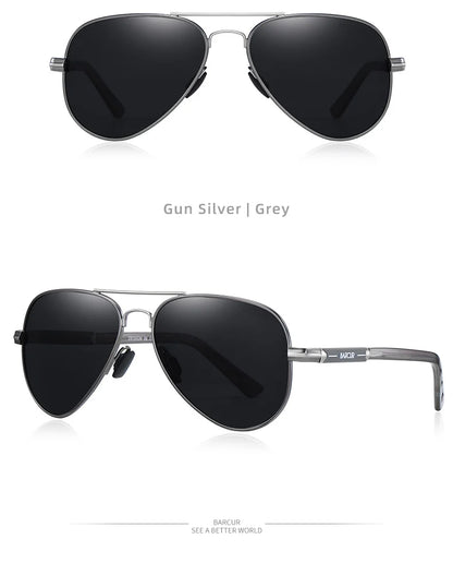 BARCUR Polarized Mens Sunglasses Pilot Sun Glasses for Men accessories Driving Fishing Hiking Eyewear Oculos Gafas De Sol