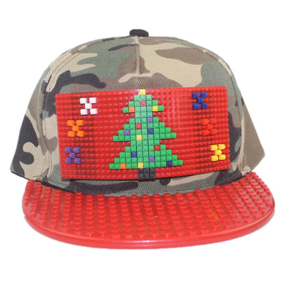 Cartoon Patchwork Baseball Caps DIY Blocks Snapback Hats Hip Hop Hat for Men Women Detachable Pixels Dad Hats Cap Kids Adults