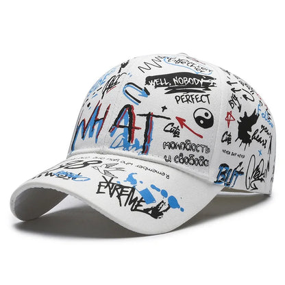 Nova moderna pamučna bejzbolska kapa s grafitima za žene i muškarce, uniseks tiskana snapback kapa, hip-hop trendi kapa za van, za muškarce i žene
