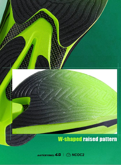 IRUNSVAN Carbon Plate Sports Shoes, Marathon Professional Running Shoes, Shock Absorbent Breathable Jogging Shoes, Unisex Model 095