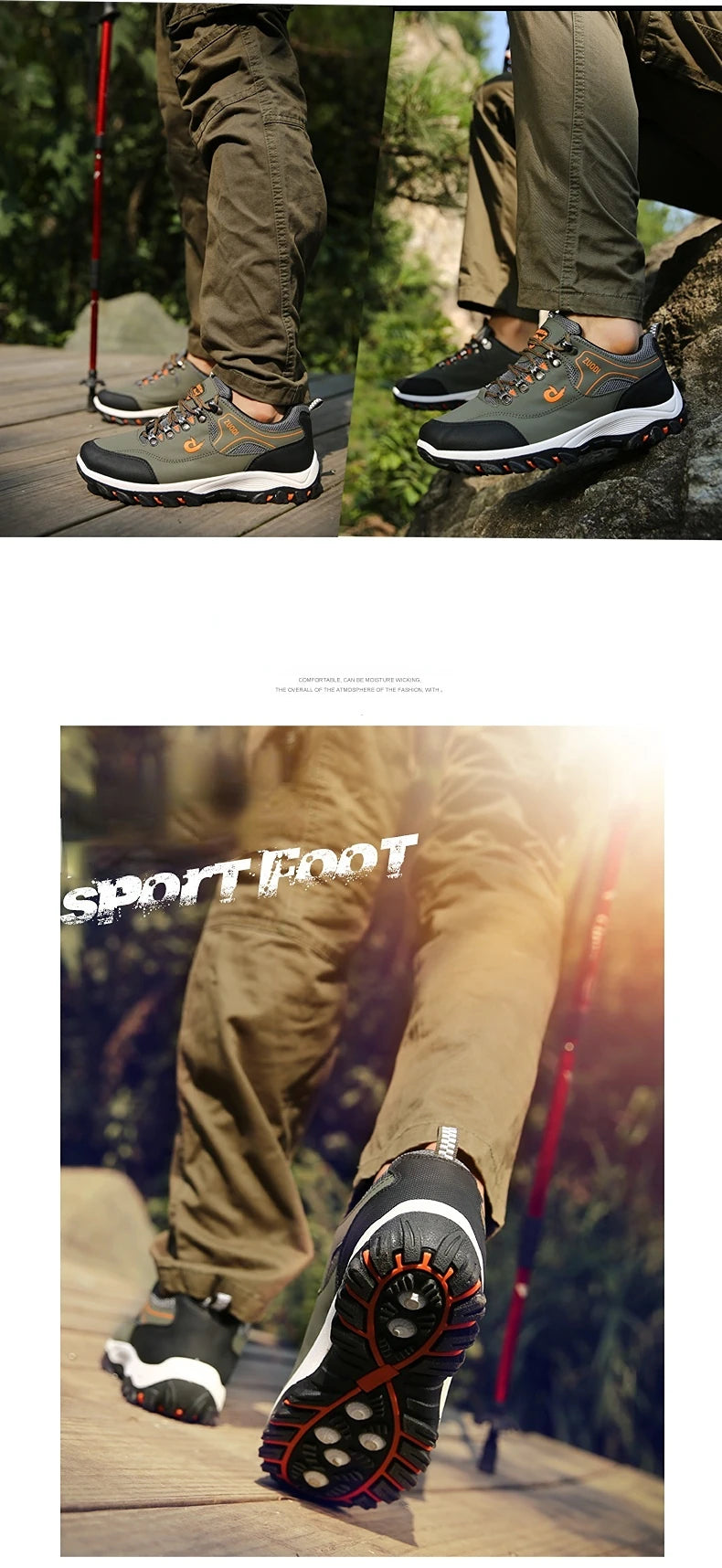Scarpe da trekking da uomo in EVA, impermeabili, antiscivolo, in pelle, per sport outdoor, campeggio, running e jogging, novità 2025