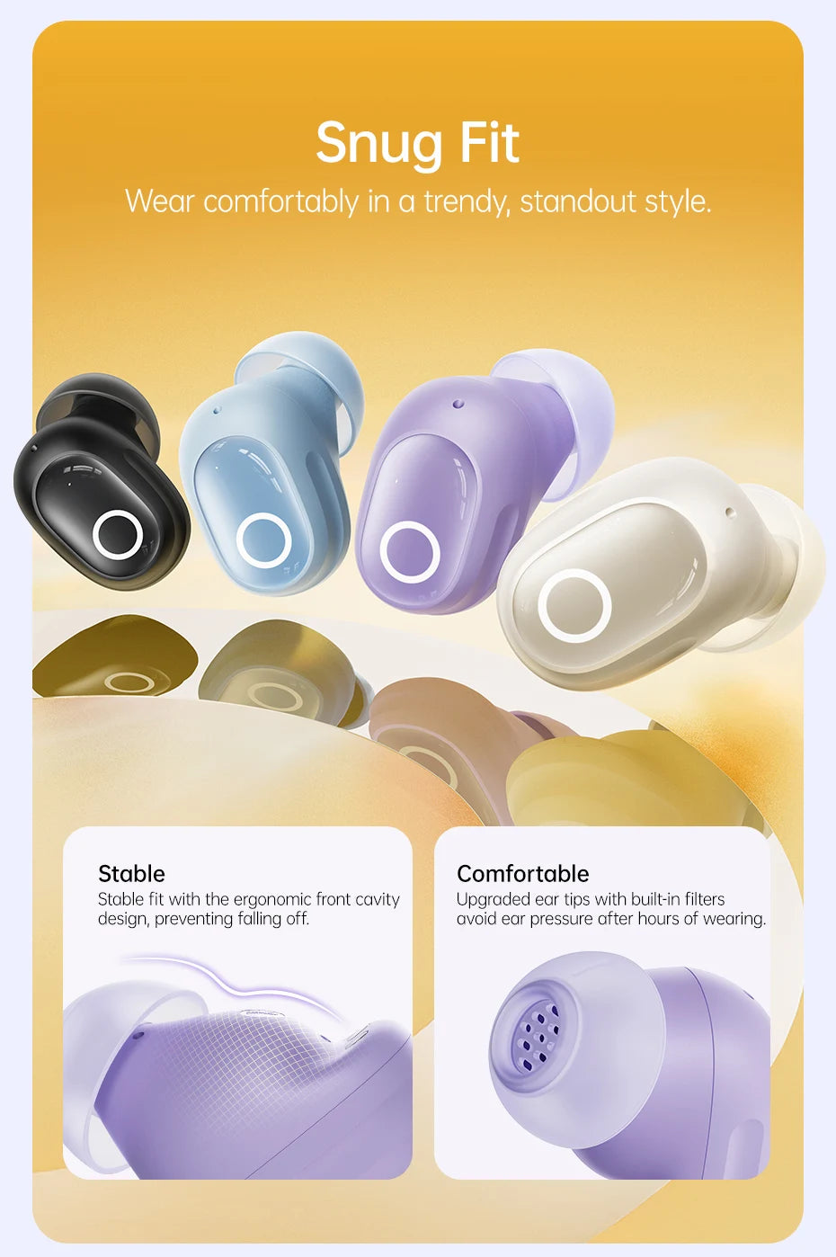 Baseus Bass BD1 Wireless Bluetooth 5.4 Earbuds – Mini Bean TWS Earphones, 35H Playtime, IP55 Waterproof Sports Headphones with Deep Bass & Low Latency