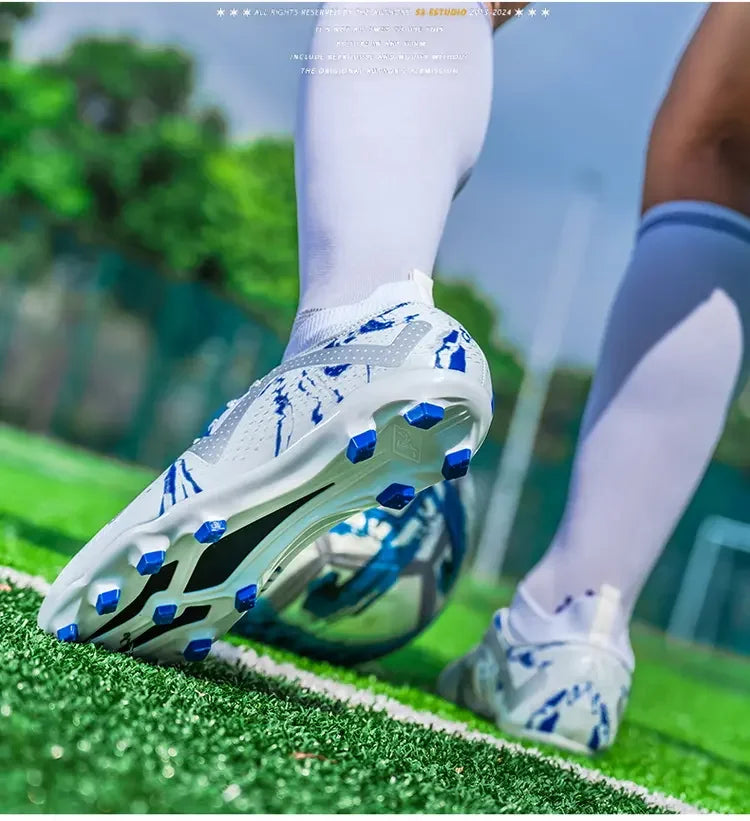 Oversized Football Boots For Youth & Children, Comfy Flexible Design, Stable Anti-slip Performance For Outdoor Field Sports