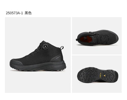 HUMTTO Lederschuhe für Herren Winter Camping Outdoor Herren-Sportschuhe Atmungsaktive Trekkingstiefel für Männer Rutschfeste Wandersneaker