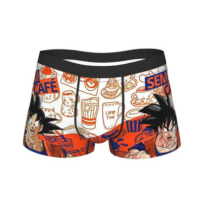 Men Dragon Ball Z Goku Vegeta DBZ Underwear  Funny Boxer Briefs Shorts Panties Homme Soft Underpants Plus Size