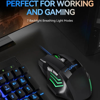 Ratón gaming con cable USB G6, 7 botones con rueda de desplazamiento, 5500DPI ajustables, óptico y ergonómico, para e-sports, portátil, PC y Xiaomi