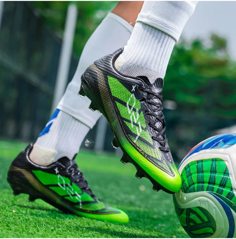 Chaussures de football pour hommes, crampons d'entraînement rapides pour terrain extérieur, chaussures de football à crampons pour terrain synthétique, baskets basses originales unisexes