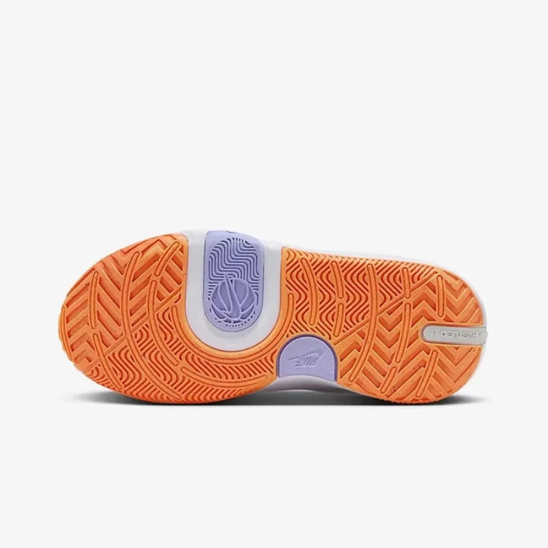 Nike Cushioning and Wear-Resistant Training Women's Basketball Shoes, New Team Hustle D 11 Comfortable Outdoor Mid-Top Basketball Shoes, Stylish and Versatile Patchwork White Casual Basketball Shoes, a Must-Have for the Court