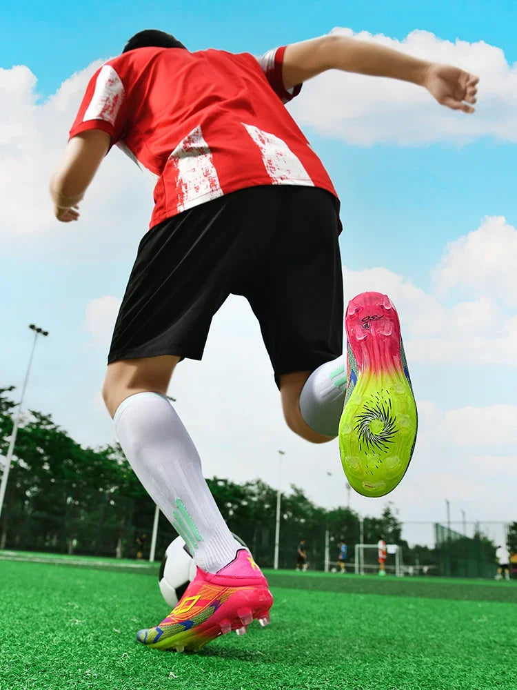 Chaussures de football professionnelles originales pour hommes, résistantes au gazon, chaussures de football décontractées de haute qualité pour hommes, chaussures de football pour entraînement rapide