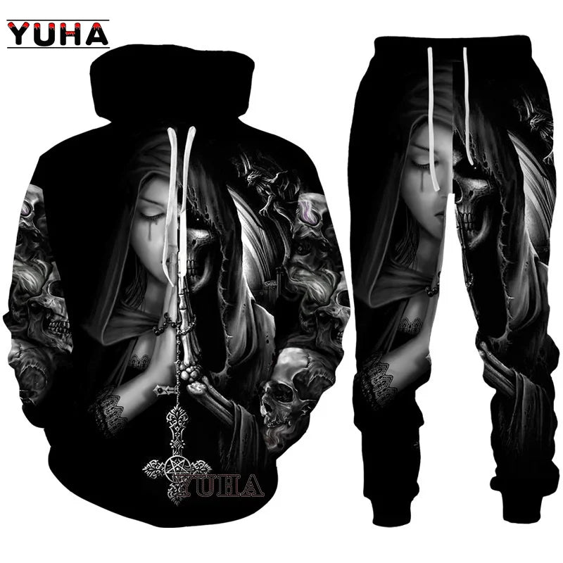Hoodies de Outono com Leão e Lobo, Pele de Tigre Branco, Impressão 3D Integral, Sweatshirt de Homem Unissexo com Fecho, Casaco Casual de Pulôver