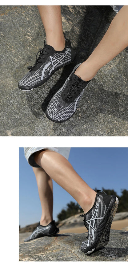 „Aqua Shoes“ vyriški vandens batai, basų kojų paplūdimio batai, unisex greitai džiūstantys lauko batai su vata, sporto salės treniruočių avalynė, sportiniai bateliai, dydžiai 35–46