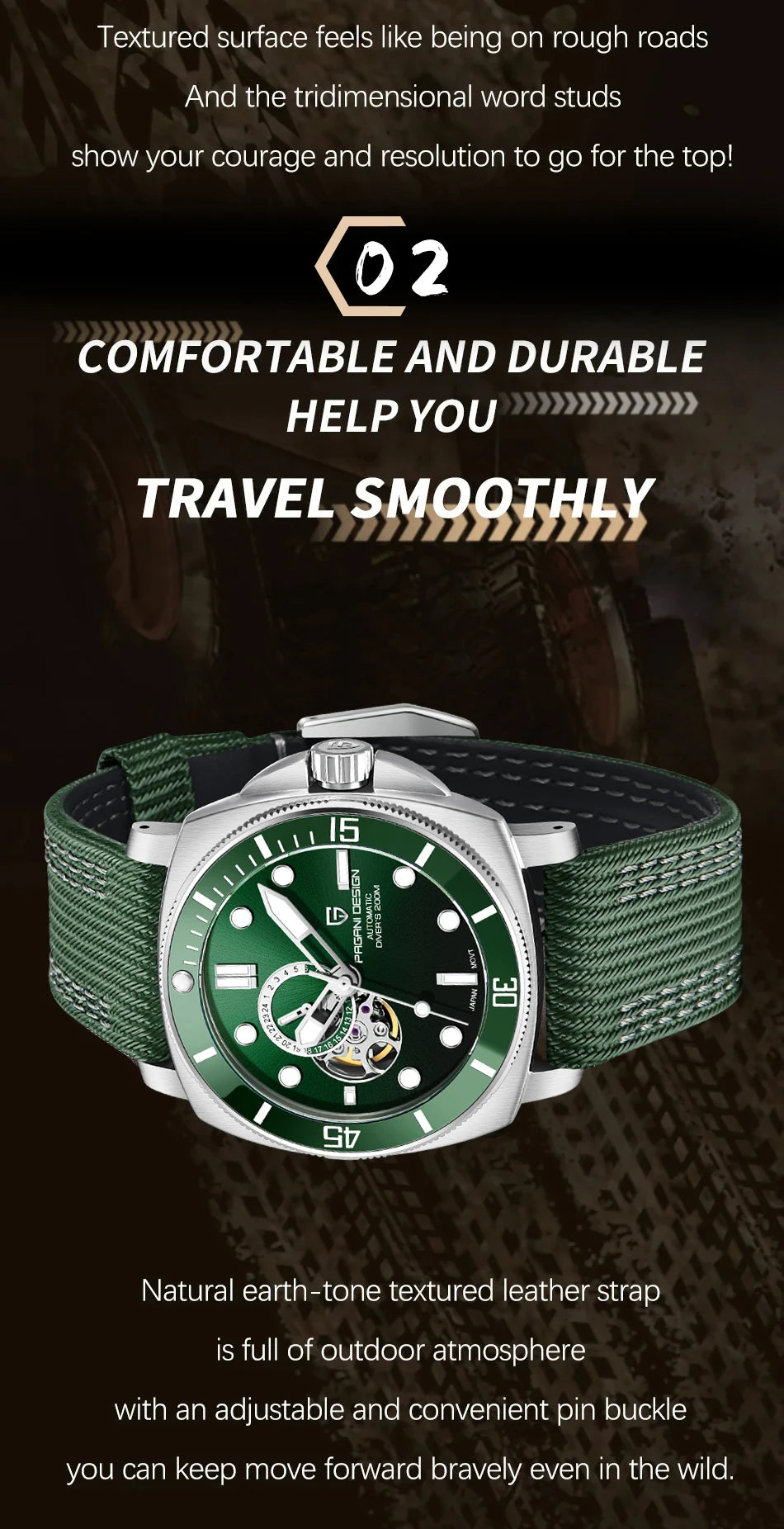 PD1736 PAGANI DESIGN 2025 Men Automatic Mechanical Watches Casual Fashion Sapphire Stainless Steel Diving TMI NH39 Reloj Hombre