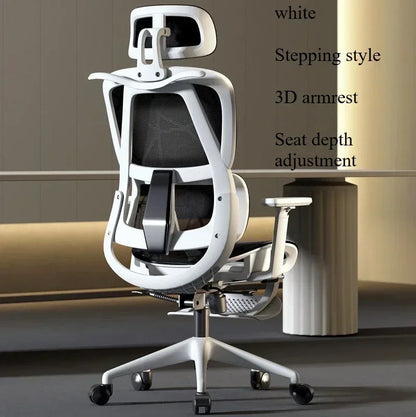 Office Chair Gaming Desk Ergonomic Computer Adjustable Armrests 3D Headrest Chair Lift Chair Back Can Tilt Back with Foo Pedals