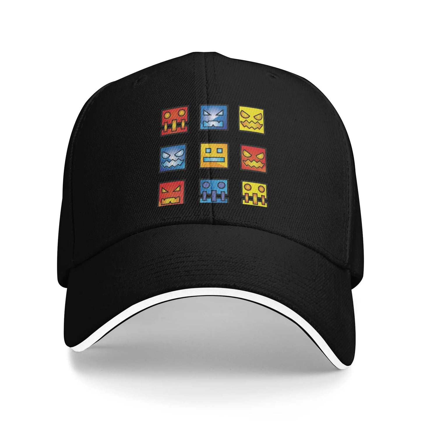 Geometry Gaming Cube Dash Baseball Caps Hip Hop Extreme Demon Sandwich Cap Unisex Style Adjustable Dad Hat Running Golf