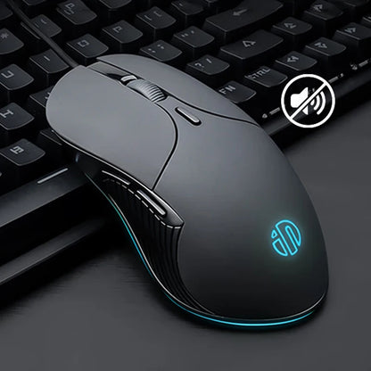 Mouse cablato USB INPHIC B1 silenzioso da ufficio e gaming per PC e laptop