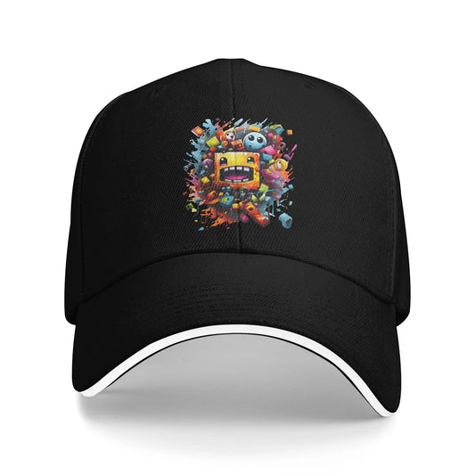 Geometry Cube Gaming Dash Baseball Cap Hip Hop  Sandwich Hats Unisex Adjustable Dad Hat Sport