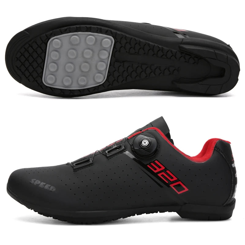 Neue Fahrradschuhe für Herren, selbstverriegelnde Rennrad-Sportschuhe, lockless Trainingsschuhe, SPD-Cleats-Fahrradschuhe für Damen